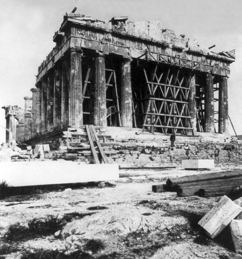Parthenon - c 1901 - Athens Greece Photograph by International  Images
