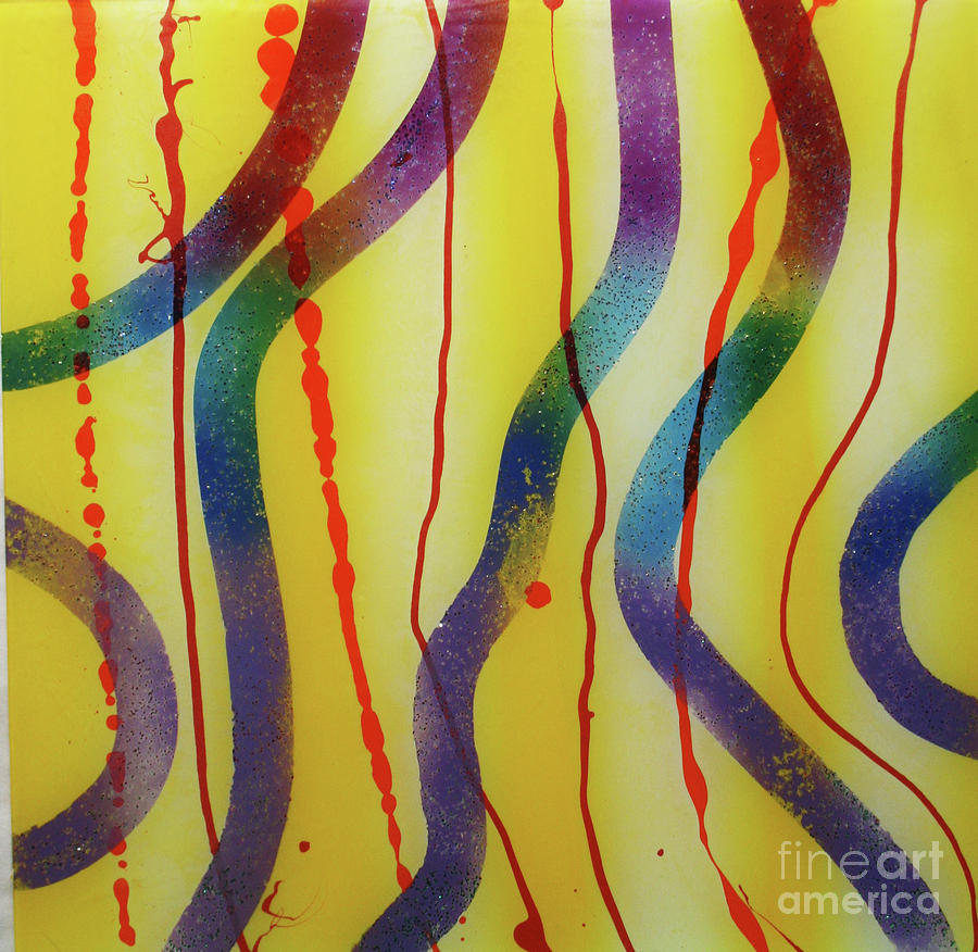 PARTY - Swirls 2 Painting by Mordecai Colodner