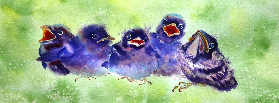 Party of Five Painting by Ruth Kamenev