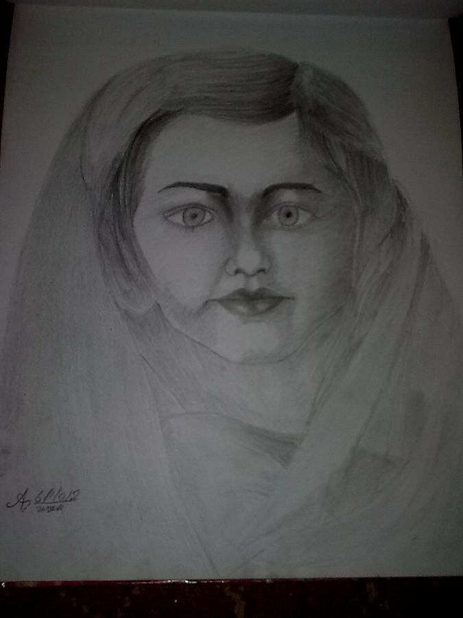 Pashton Baby Poterate Drawing by Abdul wali Achakzai - Fine Art America