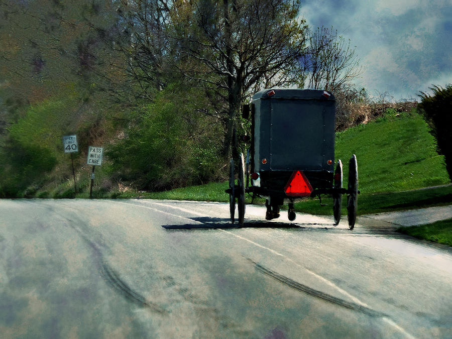Amish Photograph - Pass With Care by Kathy Jennings