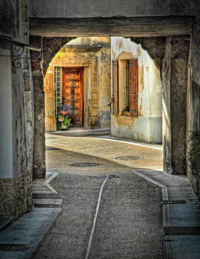 Architecture Photograph - Passageway and Arch in Provence by Dave Mills