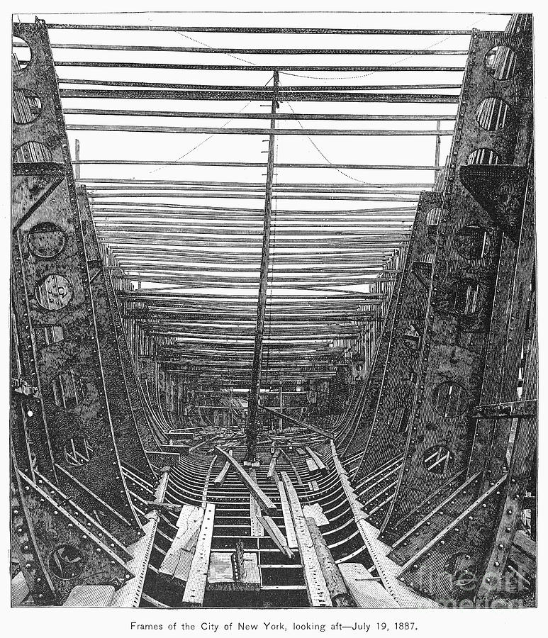 Passenger Ship Frame, 1887 Photograph by Granger