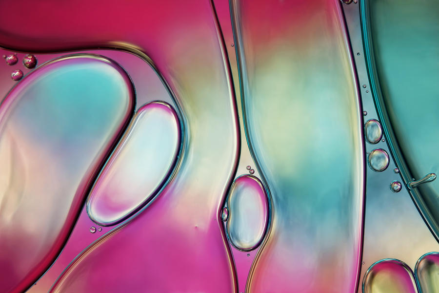 Abstract Photograph - Passion Pink Rainbow Swirls by Sharon Johnstone