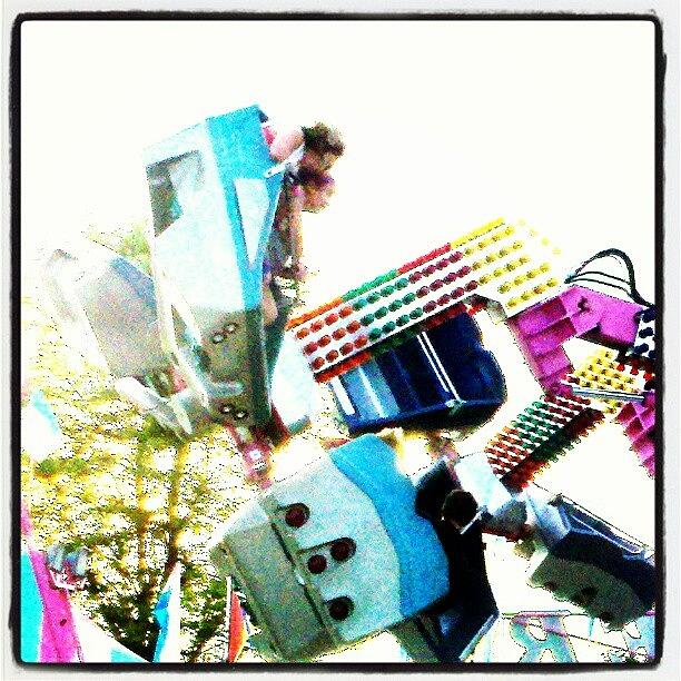 Abstract Photograph - Pastel Candy Dots Carnival Ride by Marianne Dow