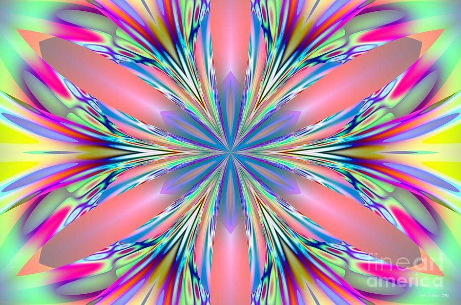 Pastel Pink Kaleidoscope Digital Art by Maria Urso