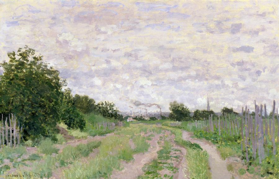 Claude Monet Painting - Path through the Vines at Argenteuil by Claude Monet