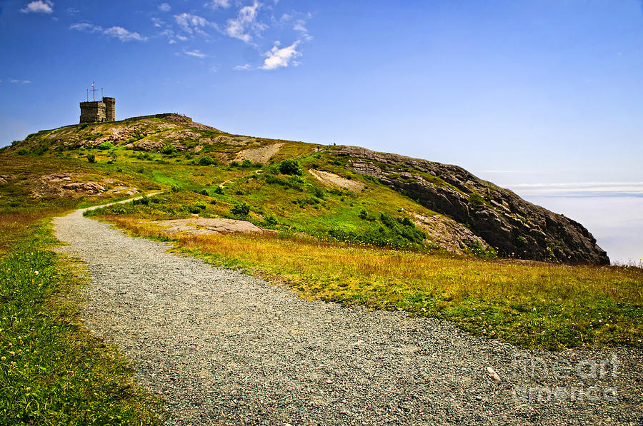 Path to Cabot Tower on Signal Hill Photograph by Elena Elisseeva