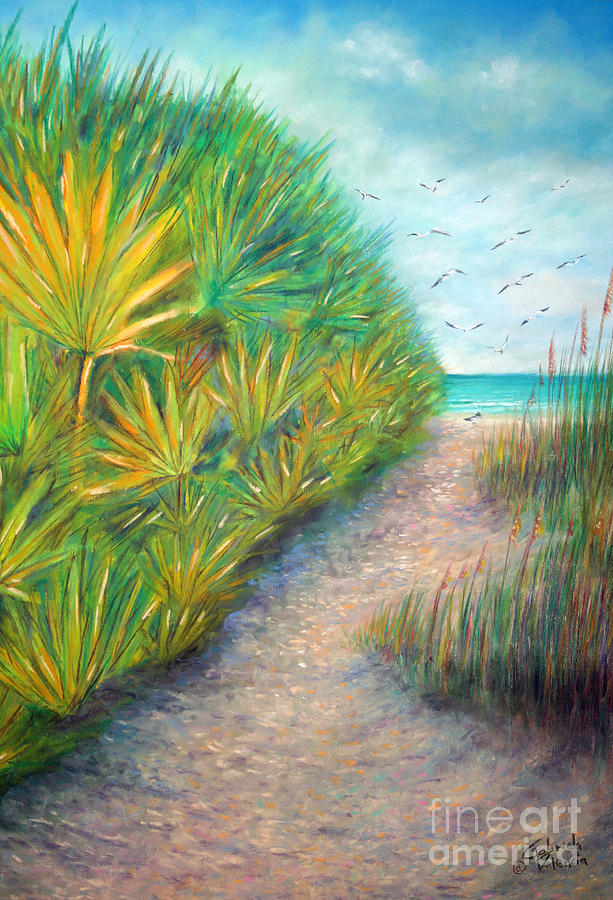 Beach Path Pastel - Path to Serenity by Gabriela Valencia