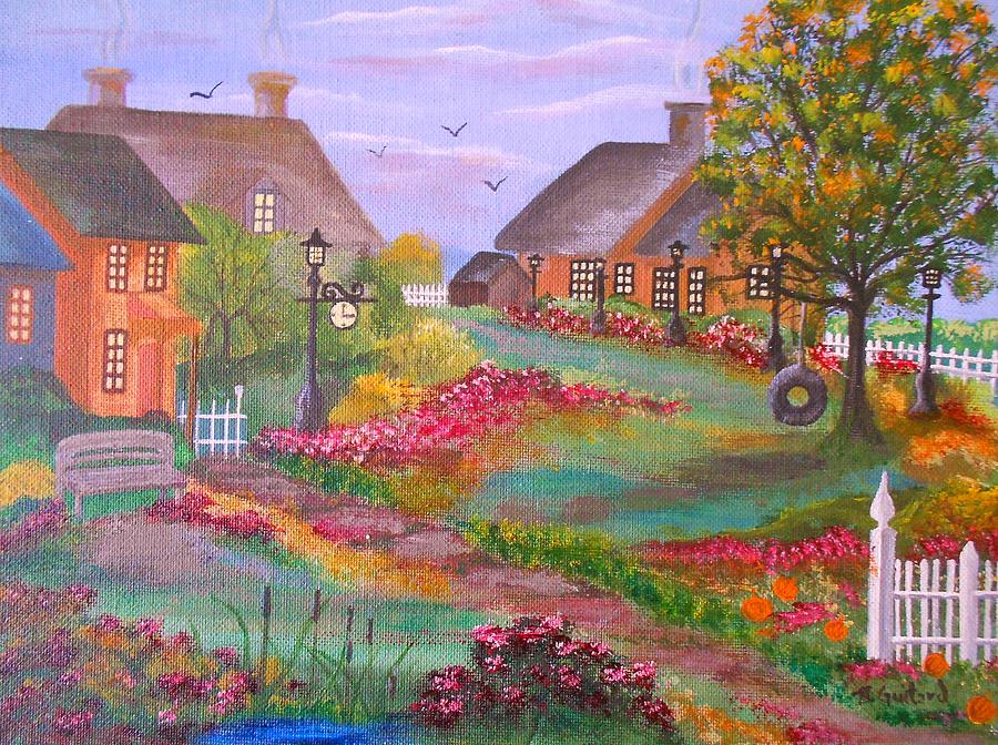 Garden Painting - Pathway to Home by Barbie Guitard 
