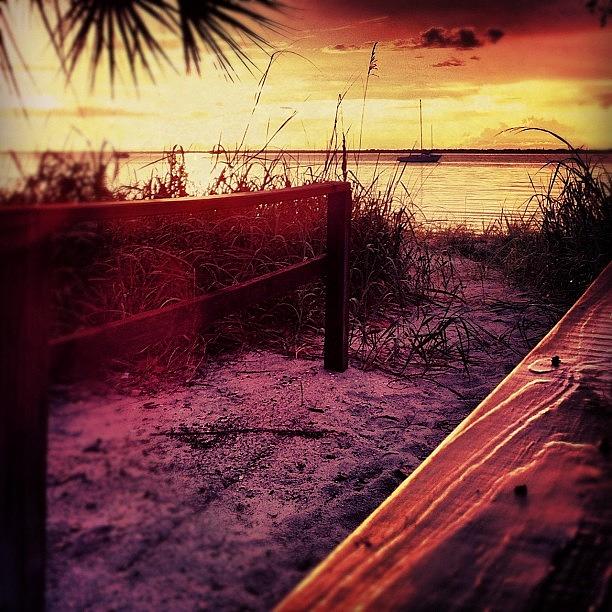 Nature Photograph - Pathway To #paradise #sunset by Michelle Huey