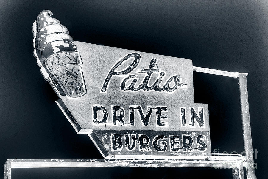 Patio Drive-In Sign Photograph by Jim And Emily Bush