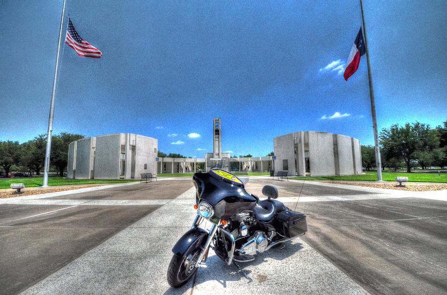Patriot Guard Rider at the Houston National Cemetery Photograph by David Morefield
