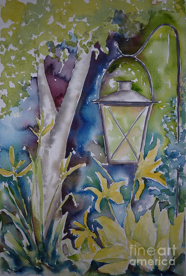 Pausegarden Lantern Painting by Pat Katz