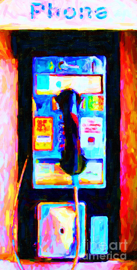 Abstract Photograph - Pay Phone . v2 by Wingsdomain Art and Photography