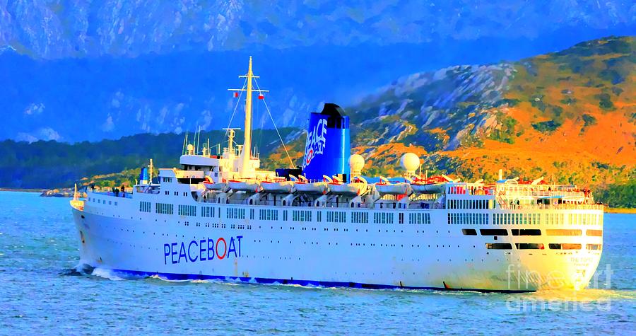 Peace Boat Along South America Coastline Photograph by Tap On Photo