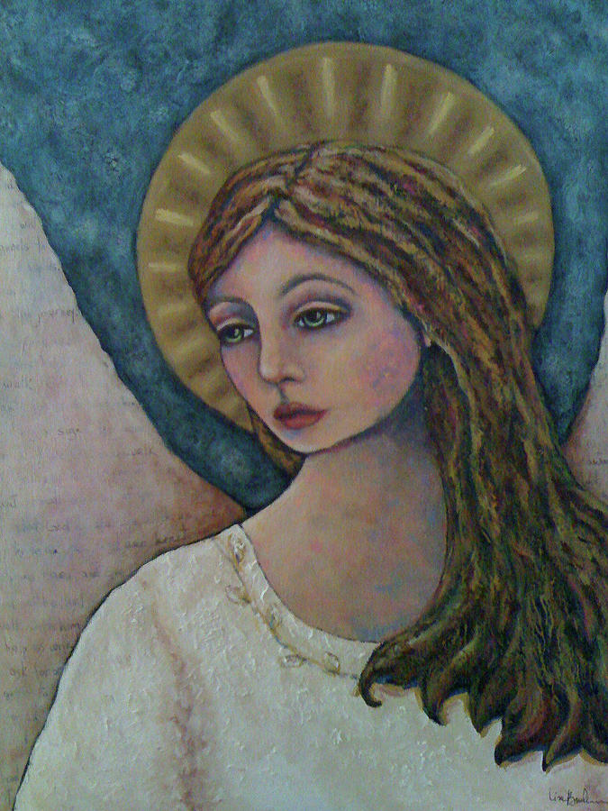 Portrait Painting - Peace I Leave With You Angel by Lisa Buchanan