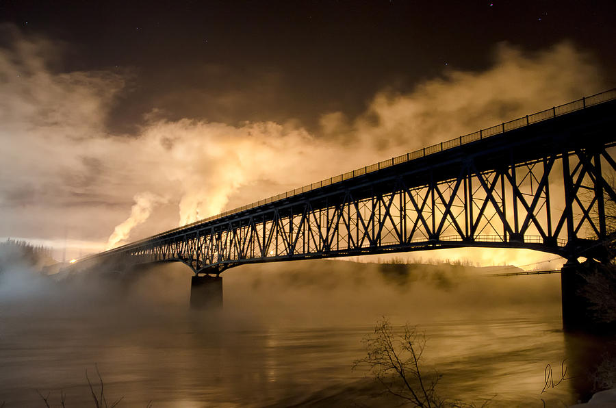 Bridge Photograph - Peace River Bridge by Steve  Milner