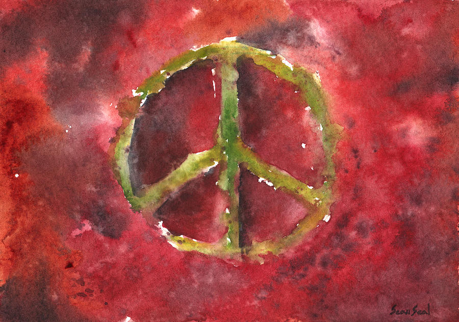 Peace Sign 61-12 Painting by Sean Seal