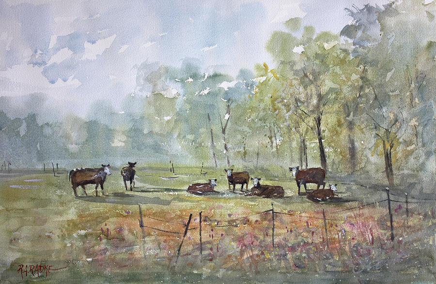 Peaceful Pasture Painting by Ryan Radke