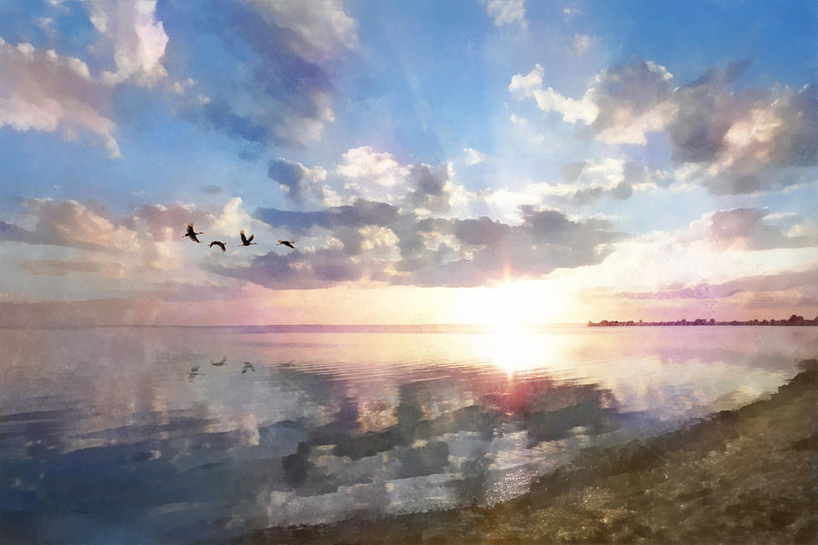 Peaceful Sunrise Digital Art by Frances Miller