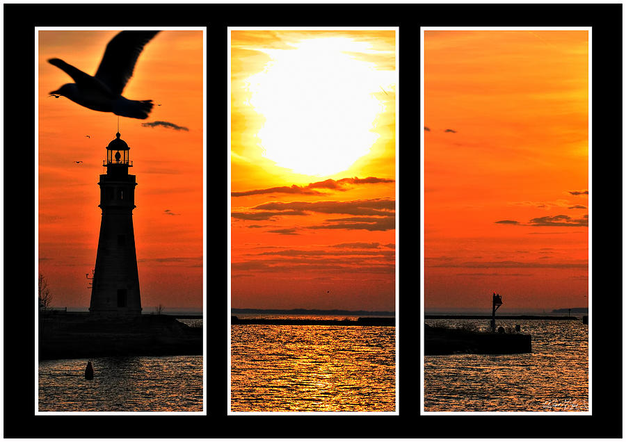 Peaceful Sunset Triptych Series Photograph by Michael Frank Jr