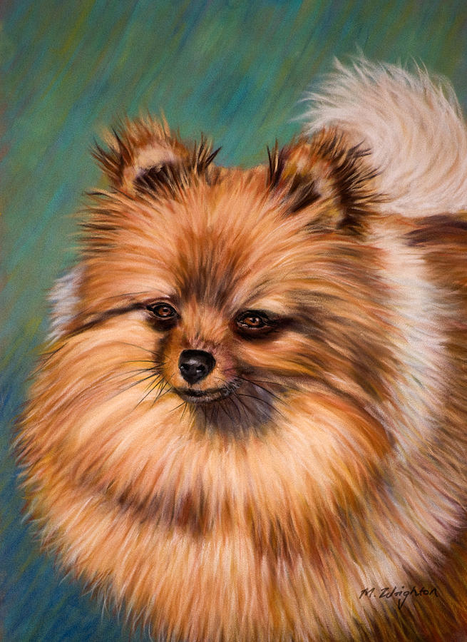 Dog Painting - Peaches and Cream by Michelle Wrighton
