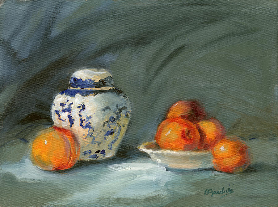 Peaches Painting by Bette Jaedicke - Fine Art America