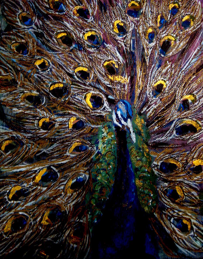 Peacock 1 Painting by Amanda Dinan