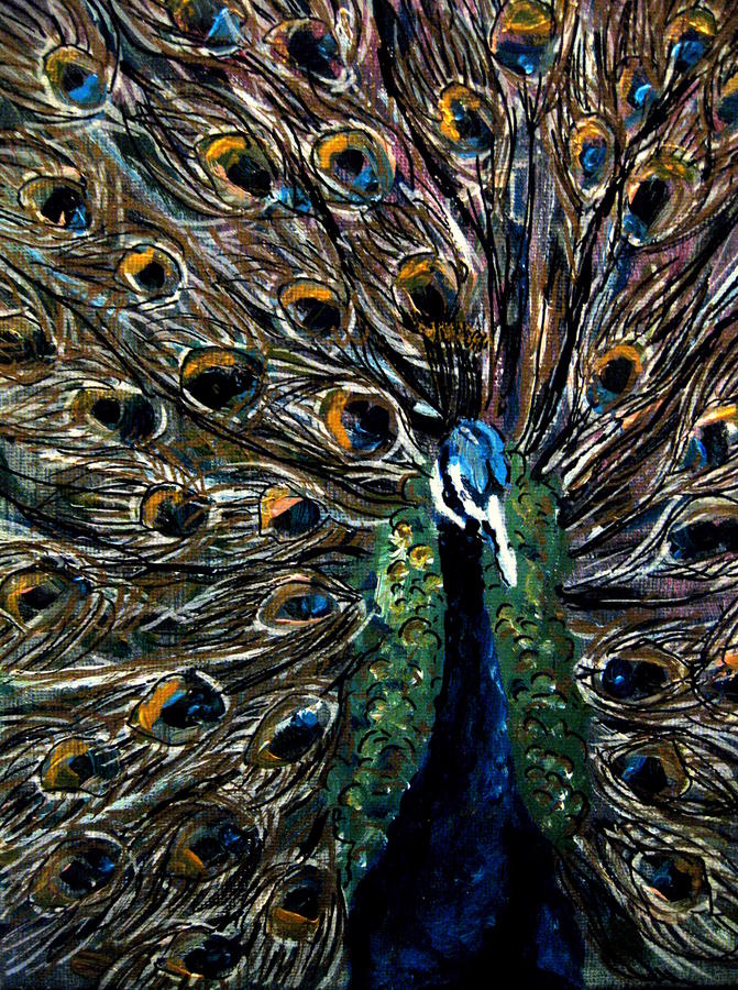 Peacock 2 Painting by Amanda Dinan