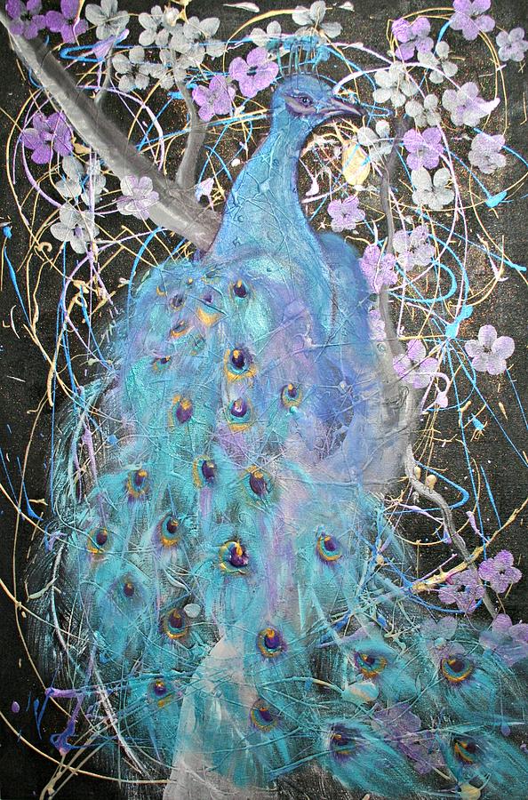 Peacock Painting by Alma Yamazaki