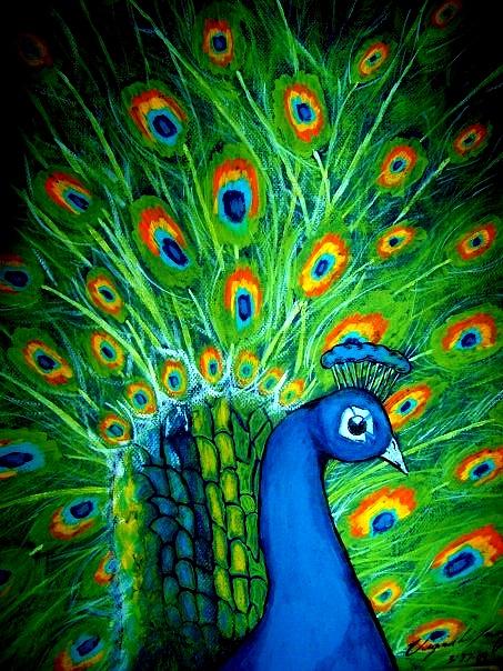 Peacock Painting by Ginny Lei - Fine Art America