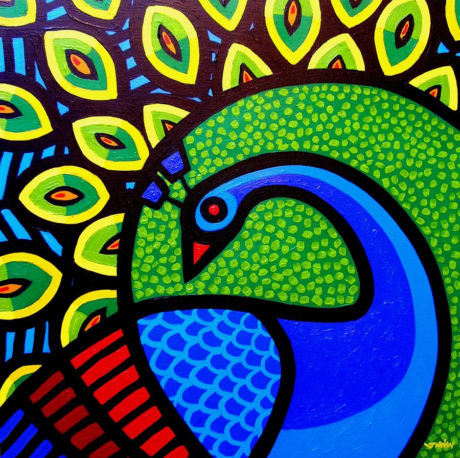 Peacock Painting - Peacock VIII by John  Nolan