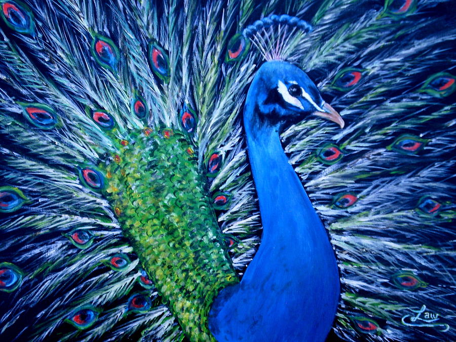 Peacock'n Painting by Chris Law