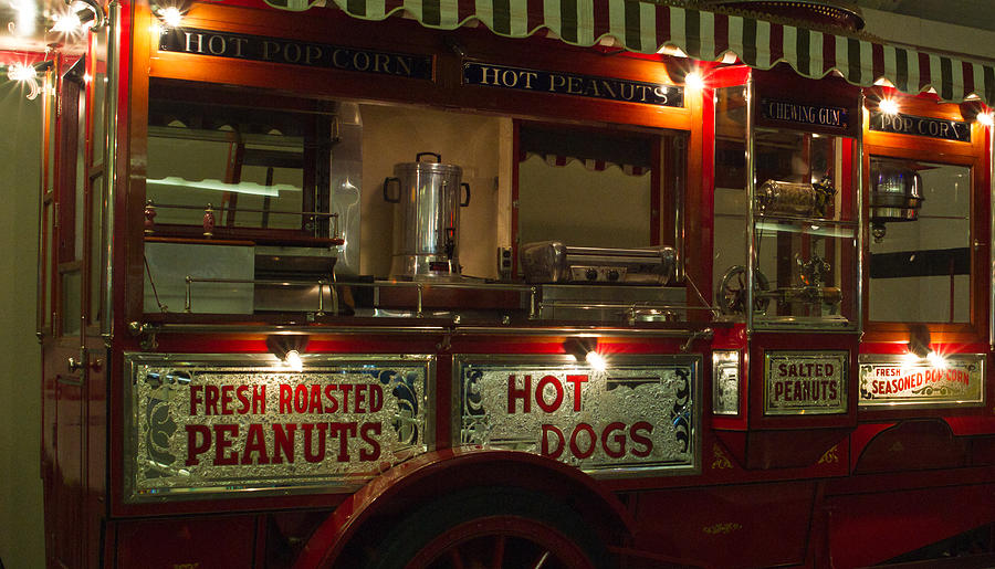 Peanuts and Hot Dogs Wagon Photograph by Douglas Barnett