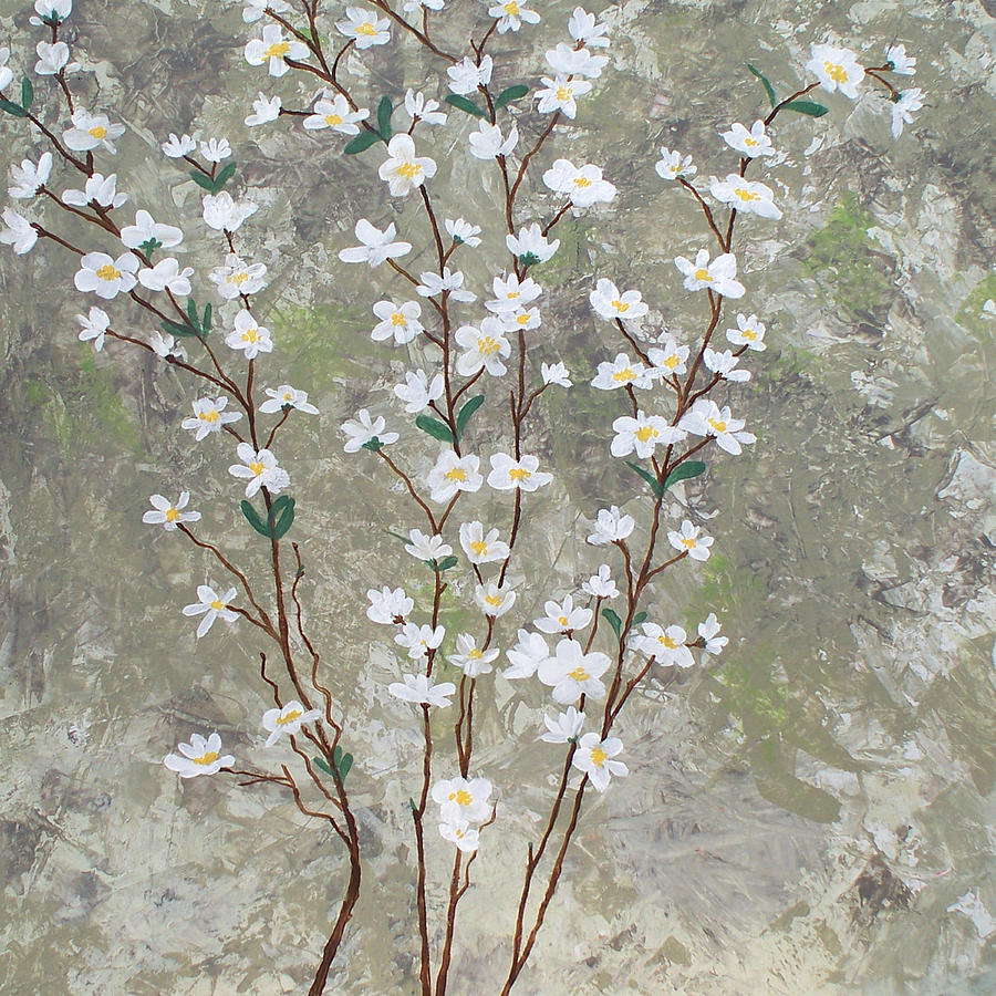 Pear Blossoms Painting by Herb Dickinson