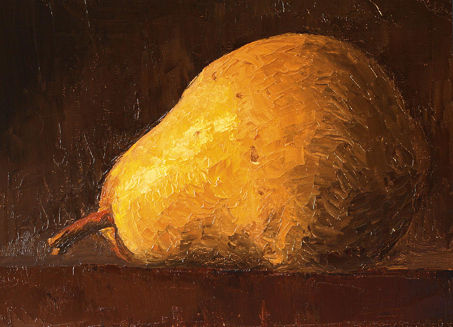 Pear by Knife Painting by Rachel Bochnia