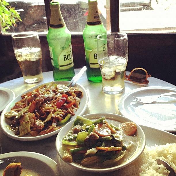 Pear Cider And Delicious Thai Lunch Photograph by Samantha Gutglass
