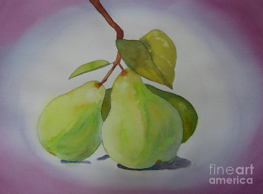 Pear Glow Painting by Vicki Brevell