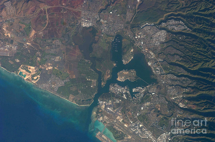 Pearl Harbor, Hawaii Photograph by NASA/Science Source