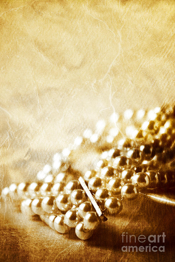 Vintage Photograph - Pearls by HD Connelly