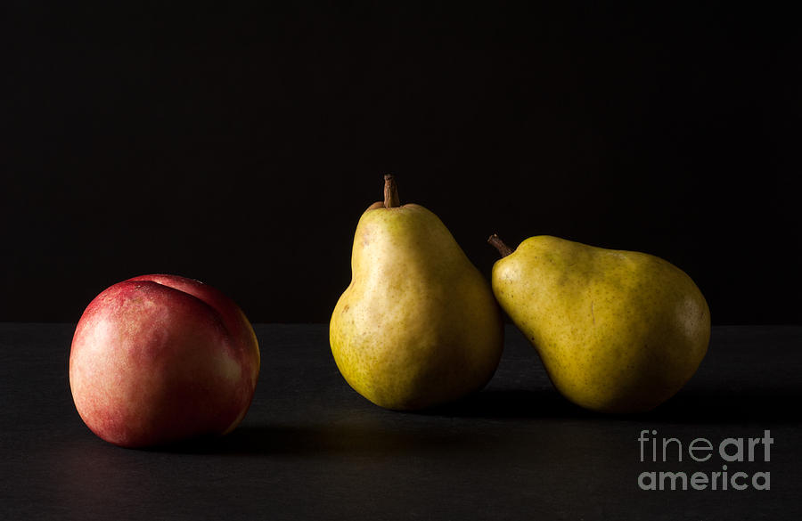 Pears And Peach Photograph by Catherine Lau