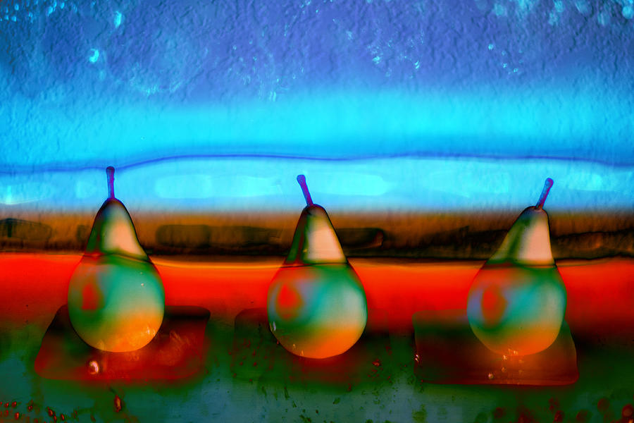 Still Life Photograph - Pears on Ice 01 by Carol Leigh
