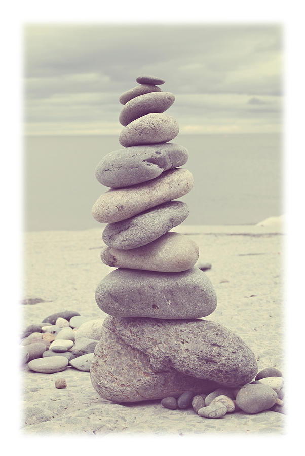 Pebbles Photograph - Pebble Tower by Mal Bray