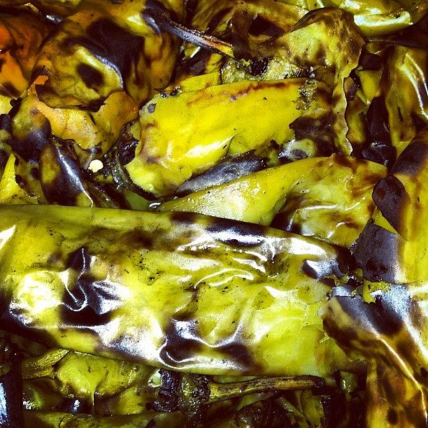 Peeling Some Roasted Green Chile Photograph by Joey Maese