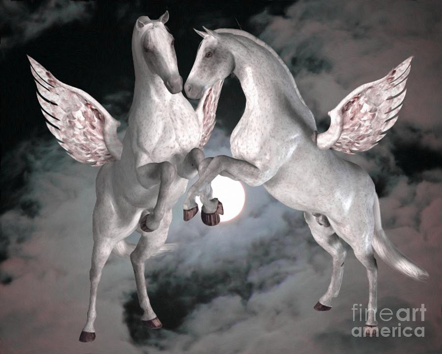 Pegasus Friends Digital Art by Smilin Eyes Treasures