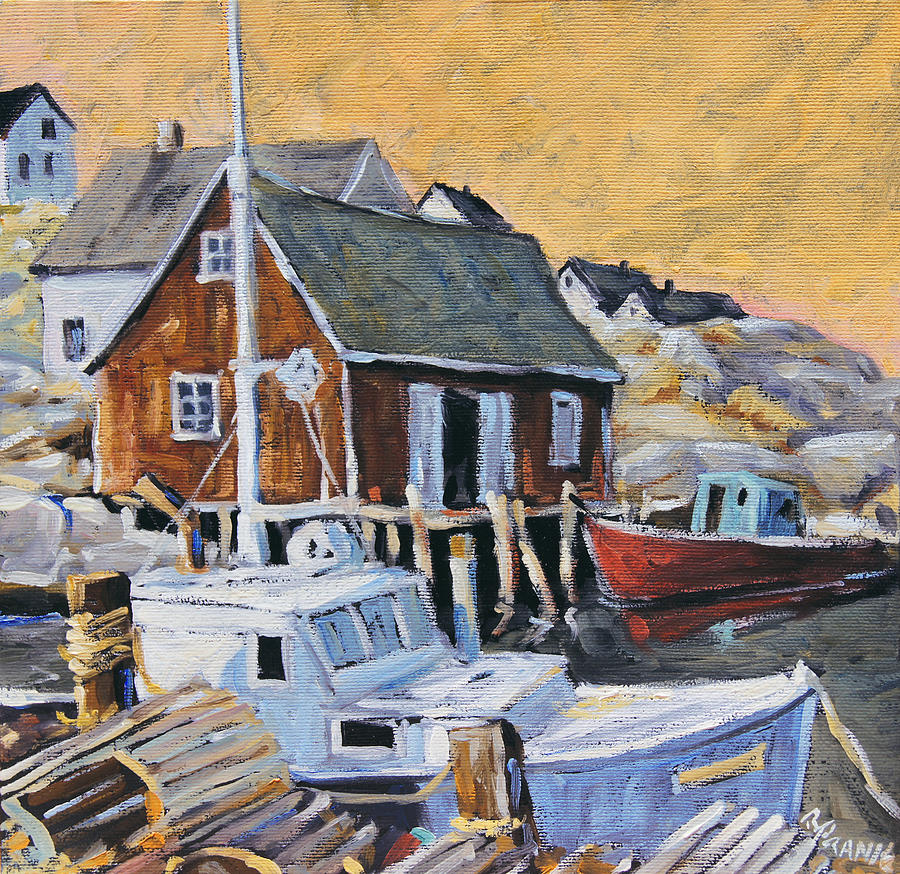 Peggy s Cove 01 by Prankearts Painting by Richard T Pranke