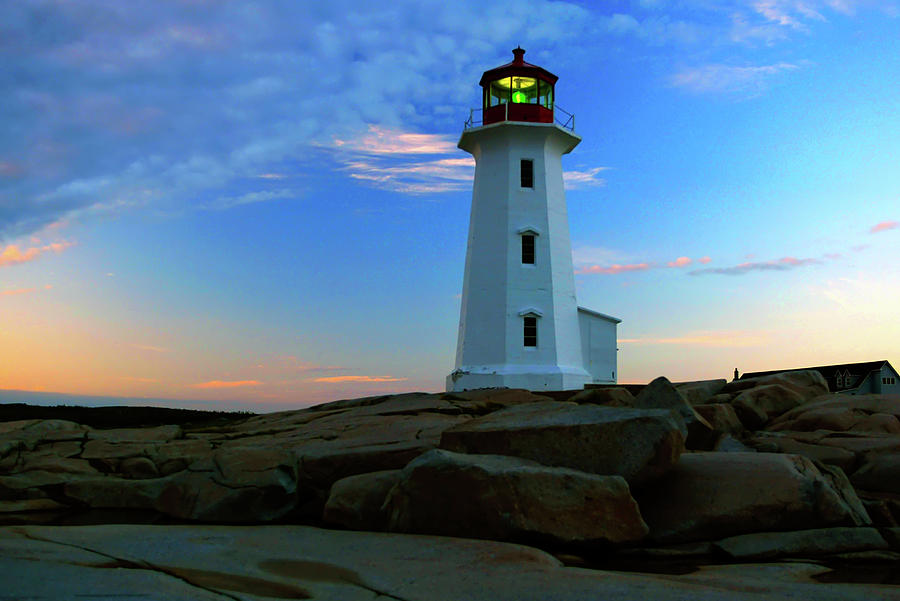 Lighthouse Photograph - Peggys Cove Lighthouse at Sunrise by Rick Berk