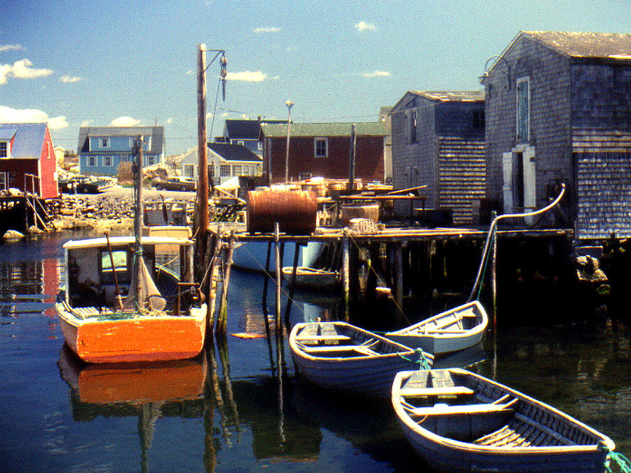 Peggys Cove Nova Scotia 1972 Mixed Media by Bruce Ritchie