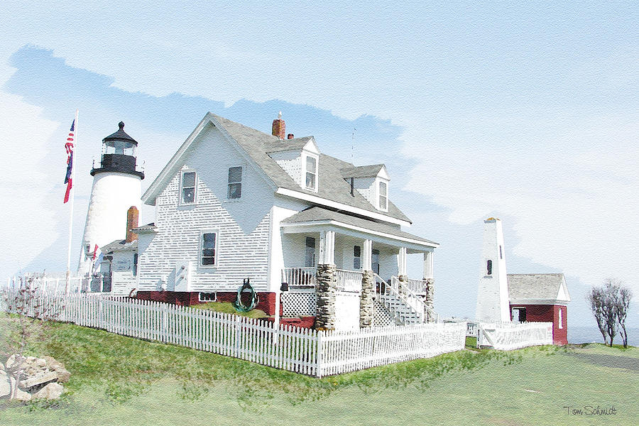 Pemaquid Point Lighthouse Digital Art by Tom Schmidt